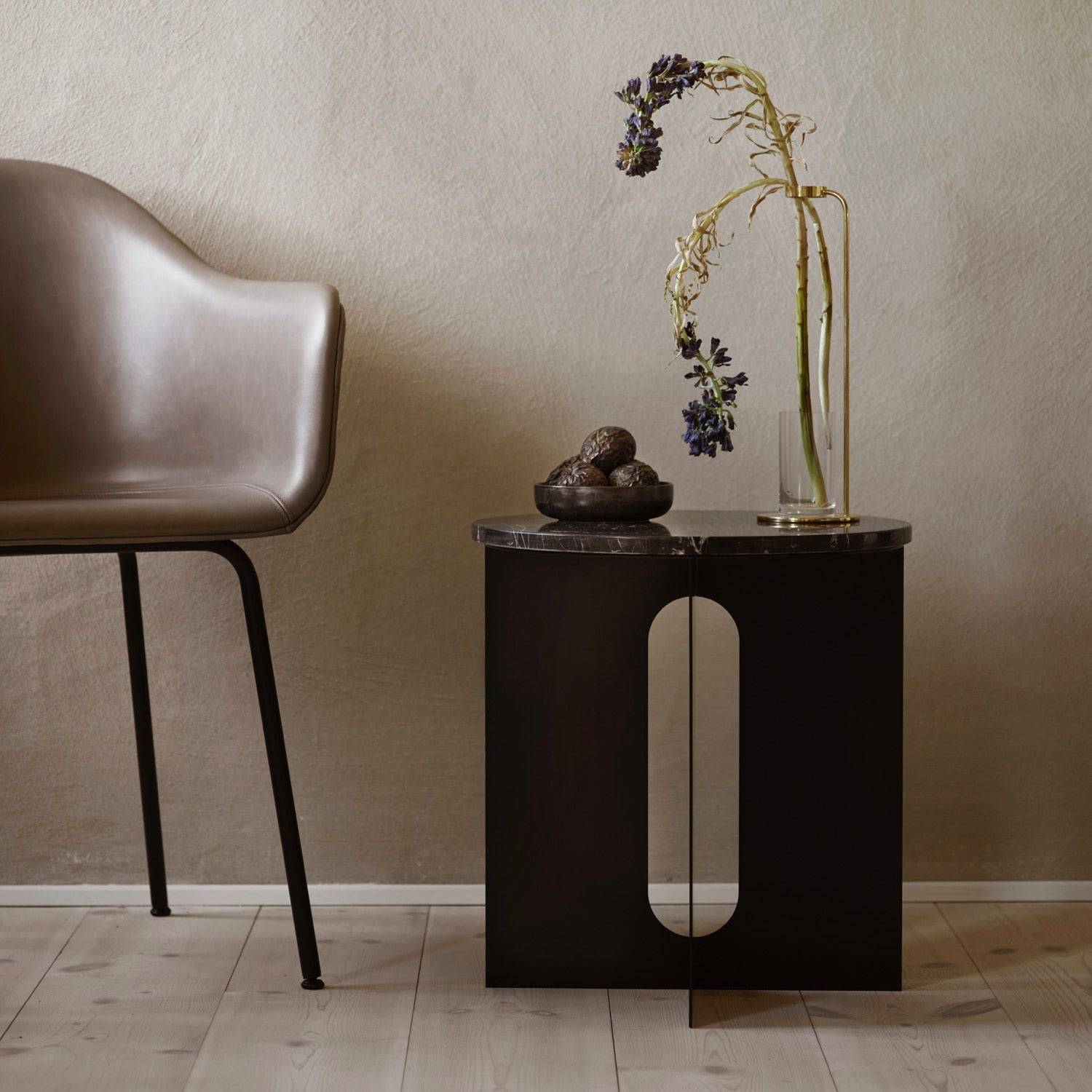 Audo Copenhagen Androgyne Side Table, 16.5in Black Marble - KANSO#Material_Black Marble