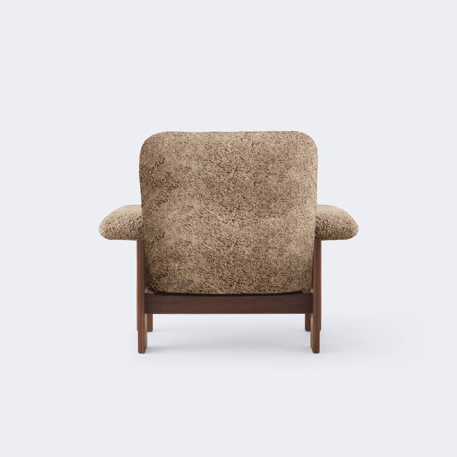 Audo Copenhagen Brasilia Lounge Chair Walnut Sheepskin Sahara - KANSO