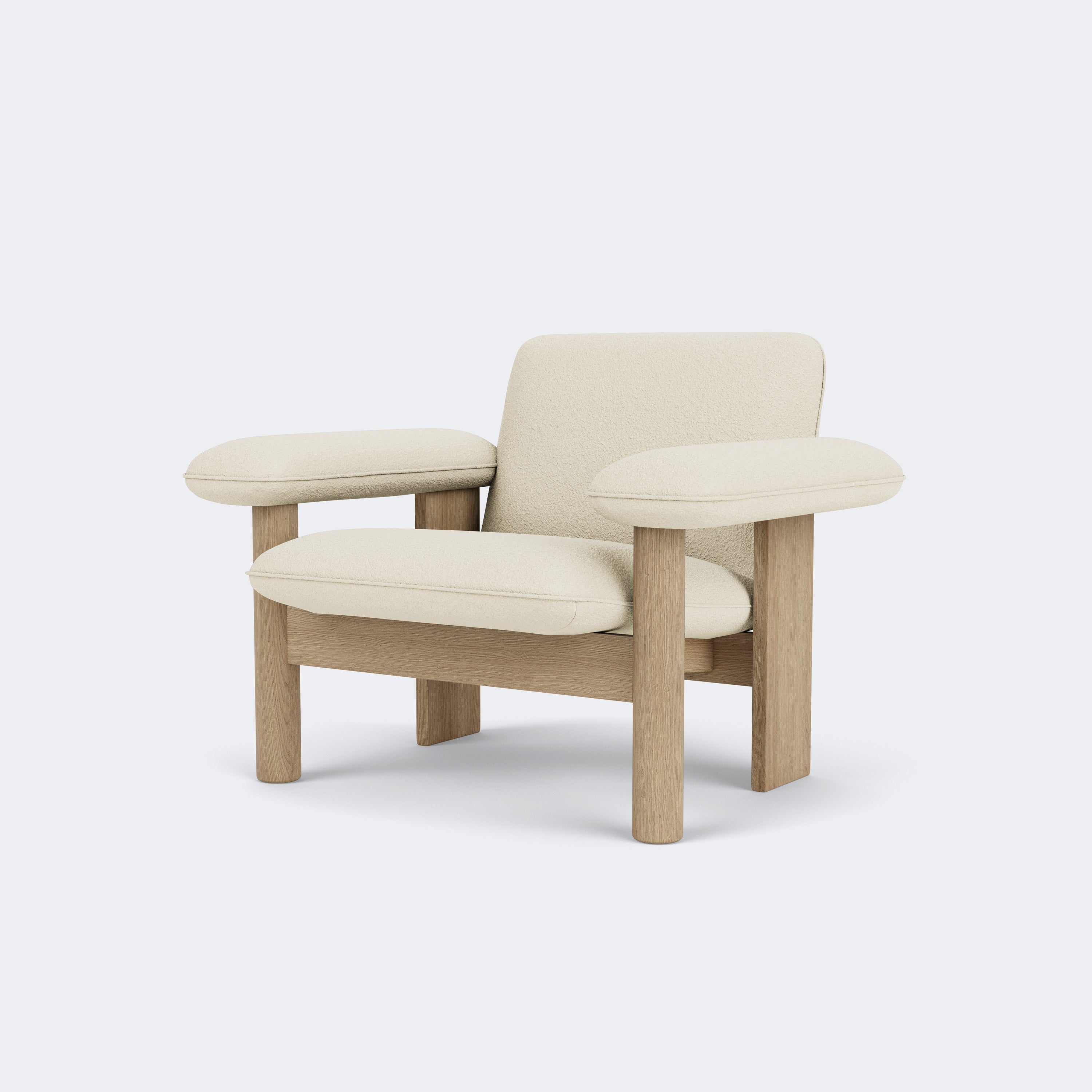 Audo Copenhagen Brasilia Lounge Chair, Low Back Oak Base Baru 200 - KANSO