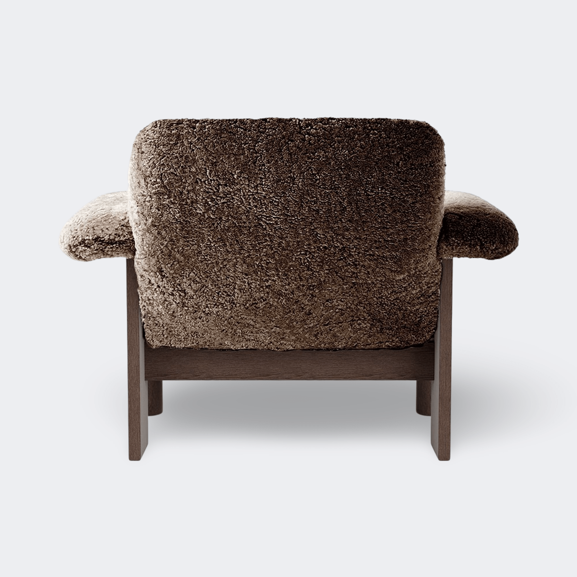 Audo Copenhagen Brasilia Lounge Chair, Low Back, Sheepskin Sheepskin Sahara Dark Stained Oak - KANSO