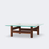 Audo Copenhagen Brasilia Lounge Table Walnut Clear Glass - KANSO