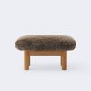 Audo Copenhagen Brasilia Ottoman Natural Oak Sheepskin Root - KANSO