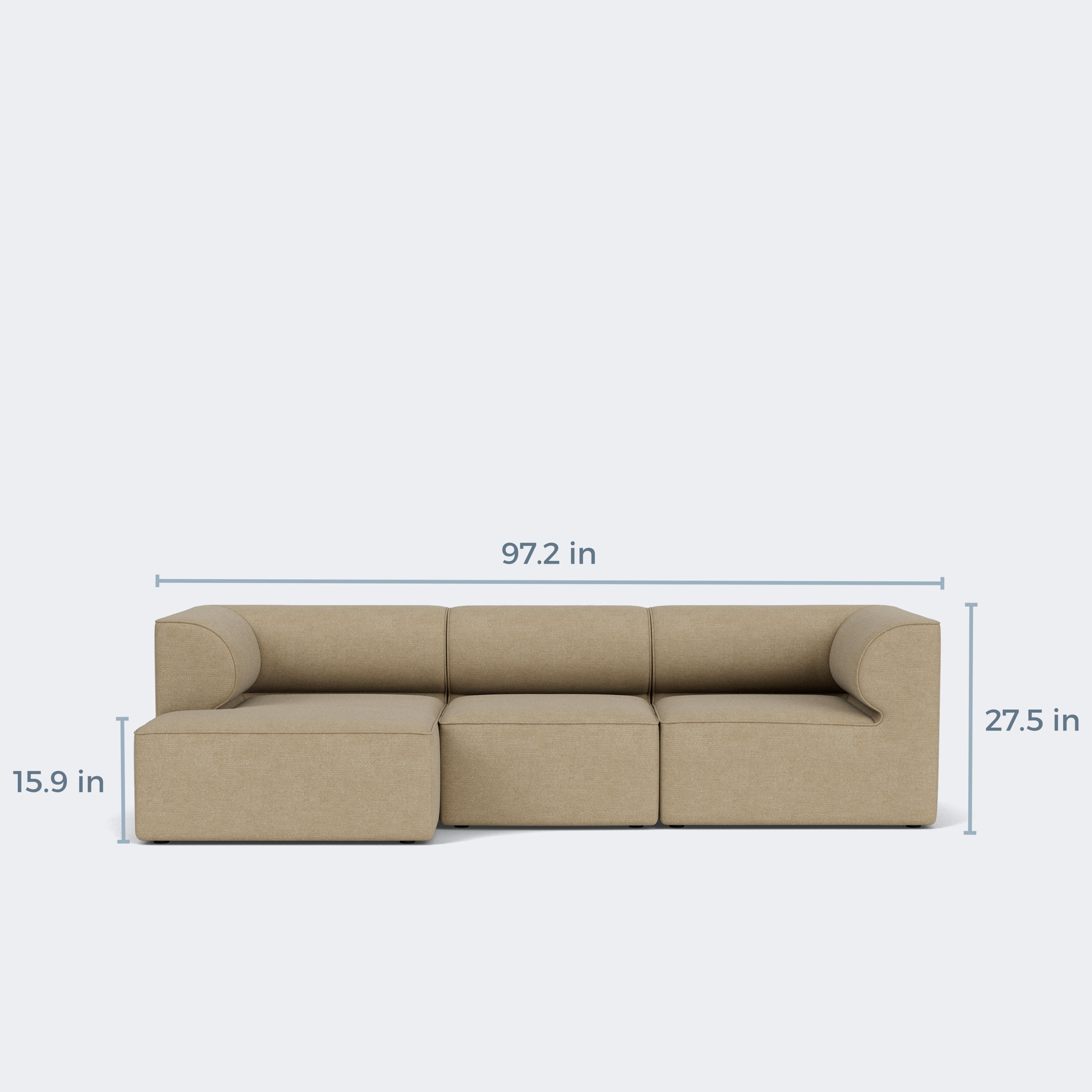 Audo Copenhagen Eave Modular Sofa, 3-Seater, Configuration 11-12 Boucle 02 Configuration 11 - KANSO