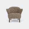 Audo Copenhagen Ingeborg Lounge Chair Smoked Oak Sheepskin Sahara - KANSO