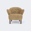 Audo Copenhagen Ingeborg Lounge Chair Smoked Oak Sheepskin Honey - KANSO