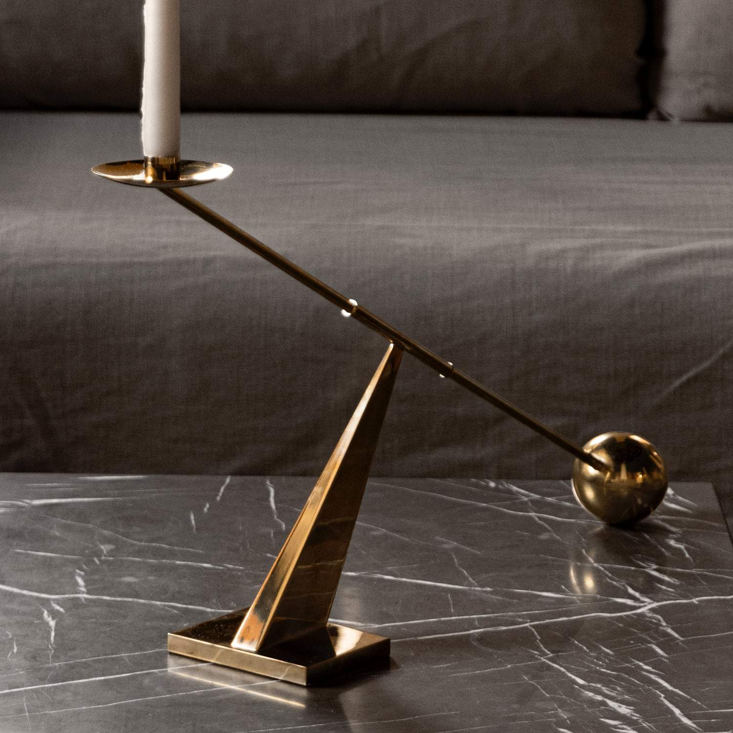 Audo Copenhagen Interconnect Candle Holder Polished Brass - KANSO#Color_Polished Brass