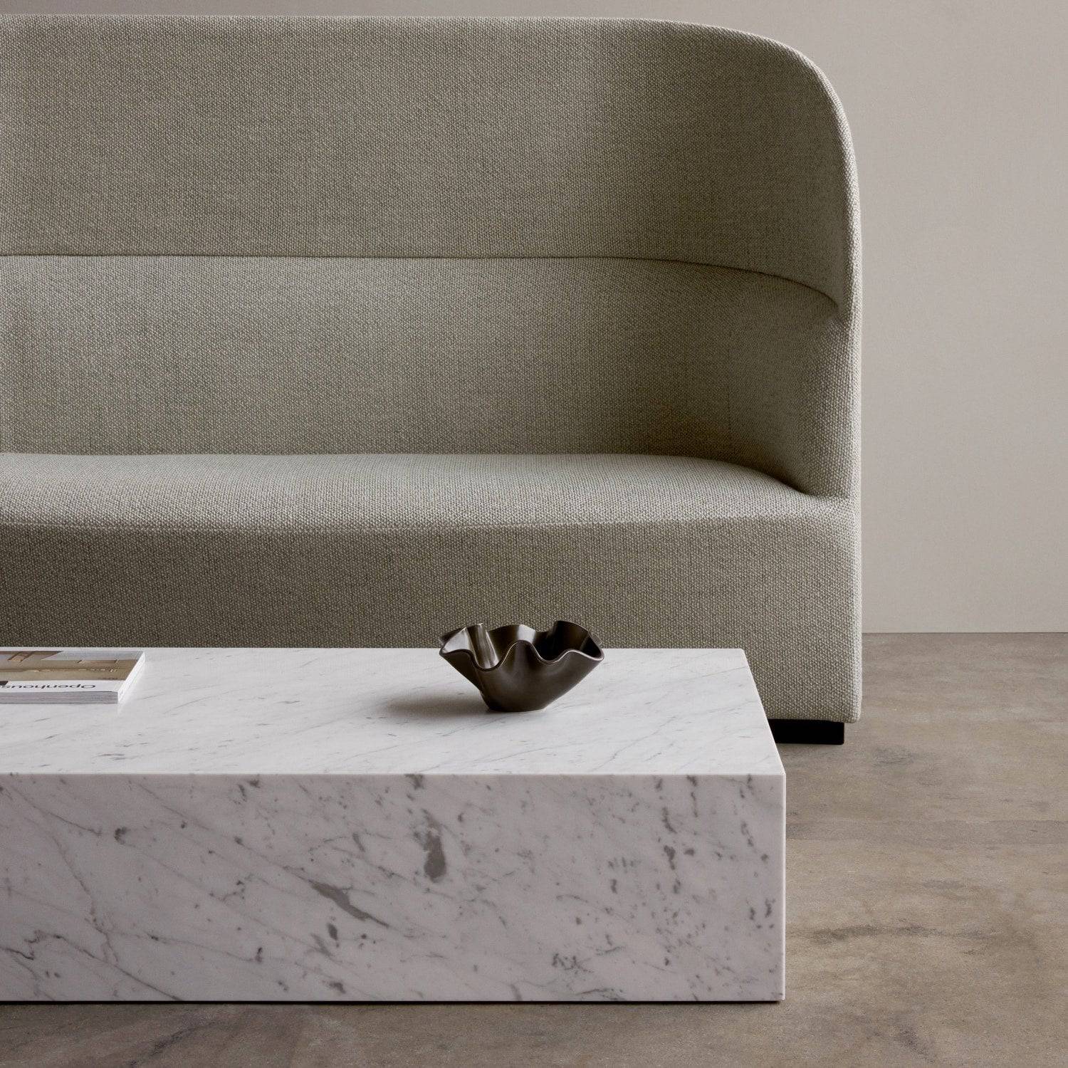 Audo Copenhagen Marble Plinth, Low Carrara Marble - KANSO#Color_Carrara Marble