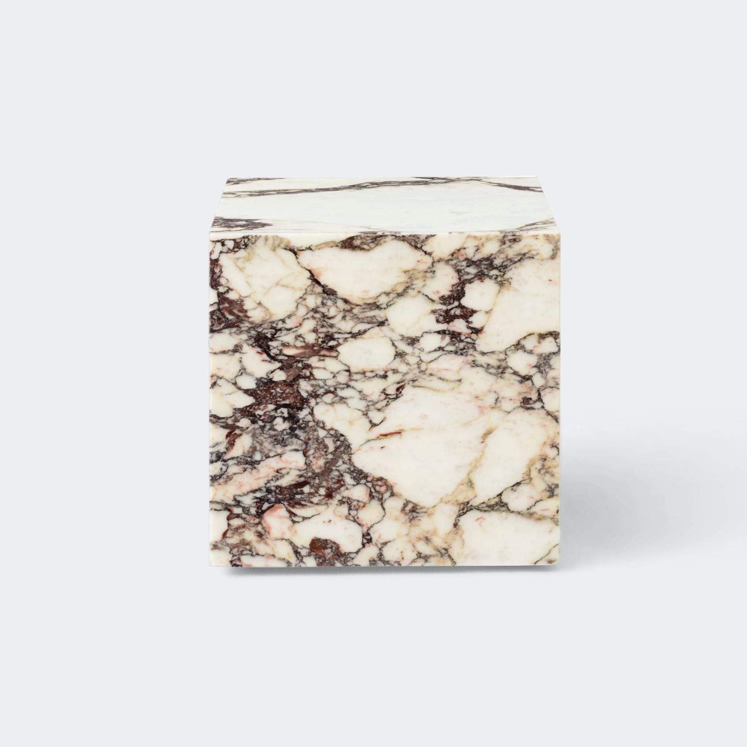 Audo Copenhagen Marble Plinth, Cubic Rose Marble - KANSO#Color_Rose Marble