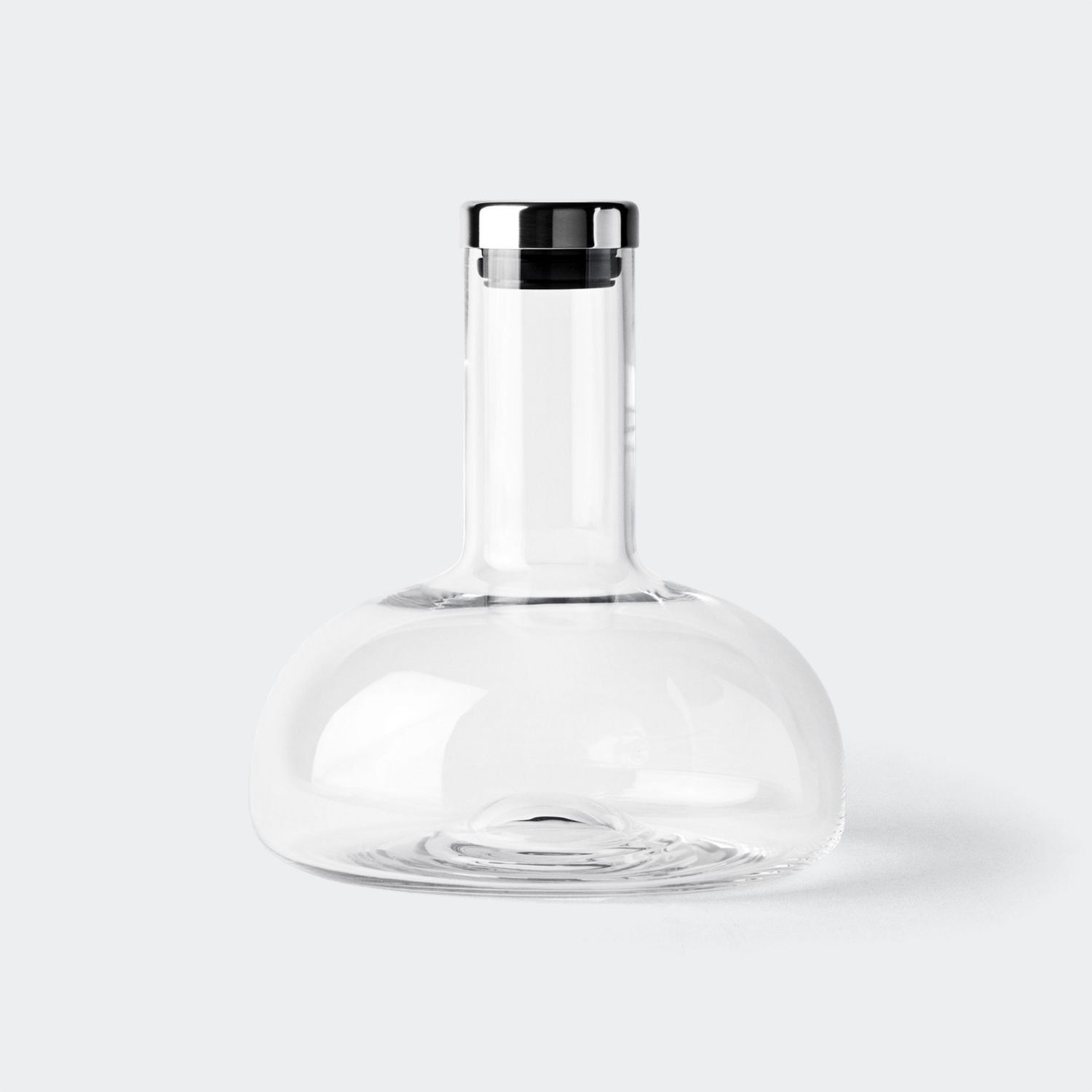 Audo Copenhagen Wine Breather Carafe Clear Steel Lid - KANSO#Color_Clear Steel Lid