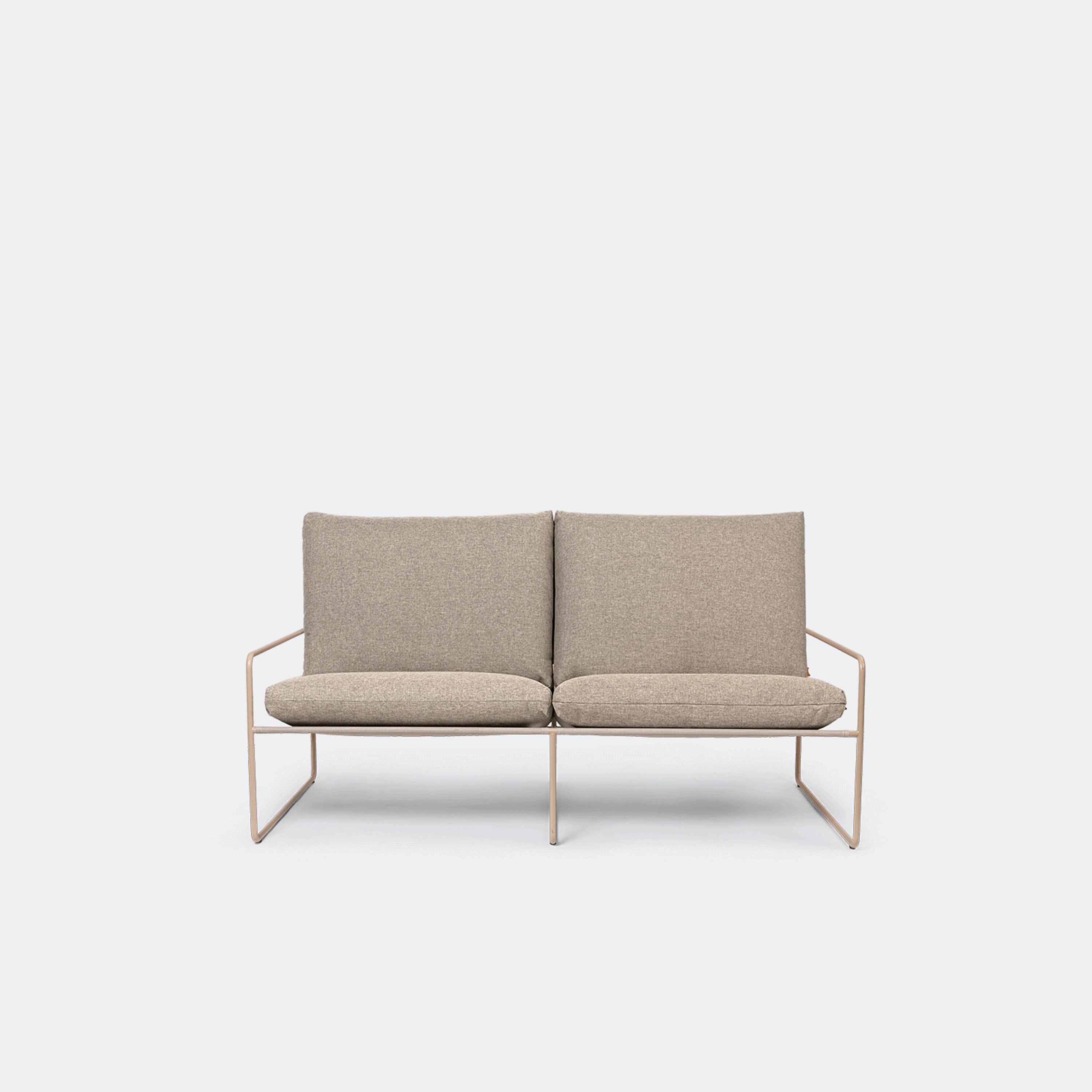 Ferm Living Desert Sofa 2 Seater Dolce - Cashmere Dark Sand - KANSO