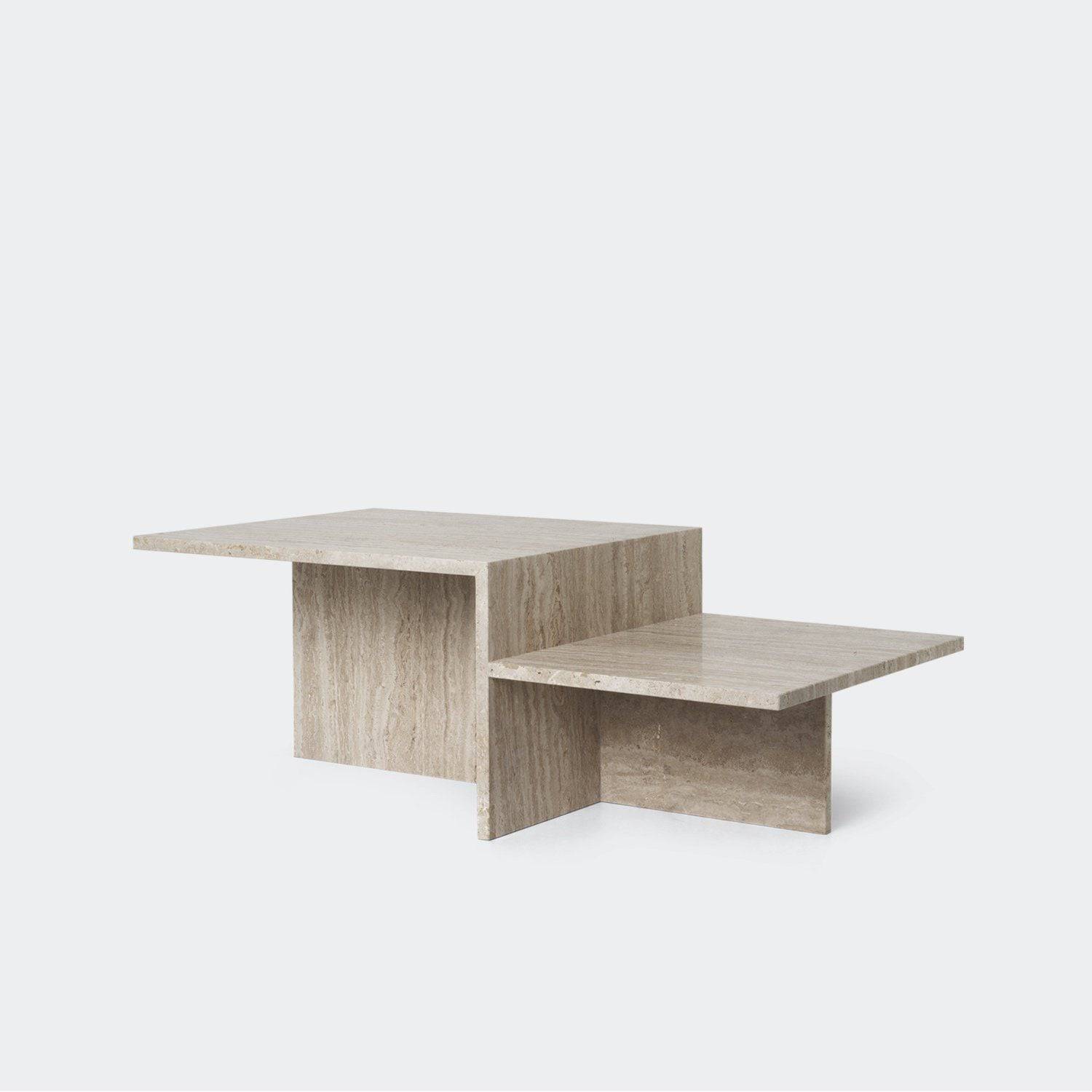 Ferm Living Distinct Coffee Table Travertine - KANSO#Color_Travertine#Color_Travertine