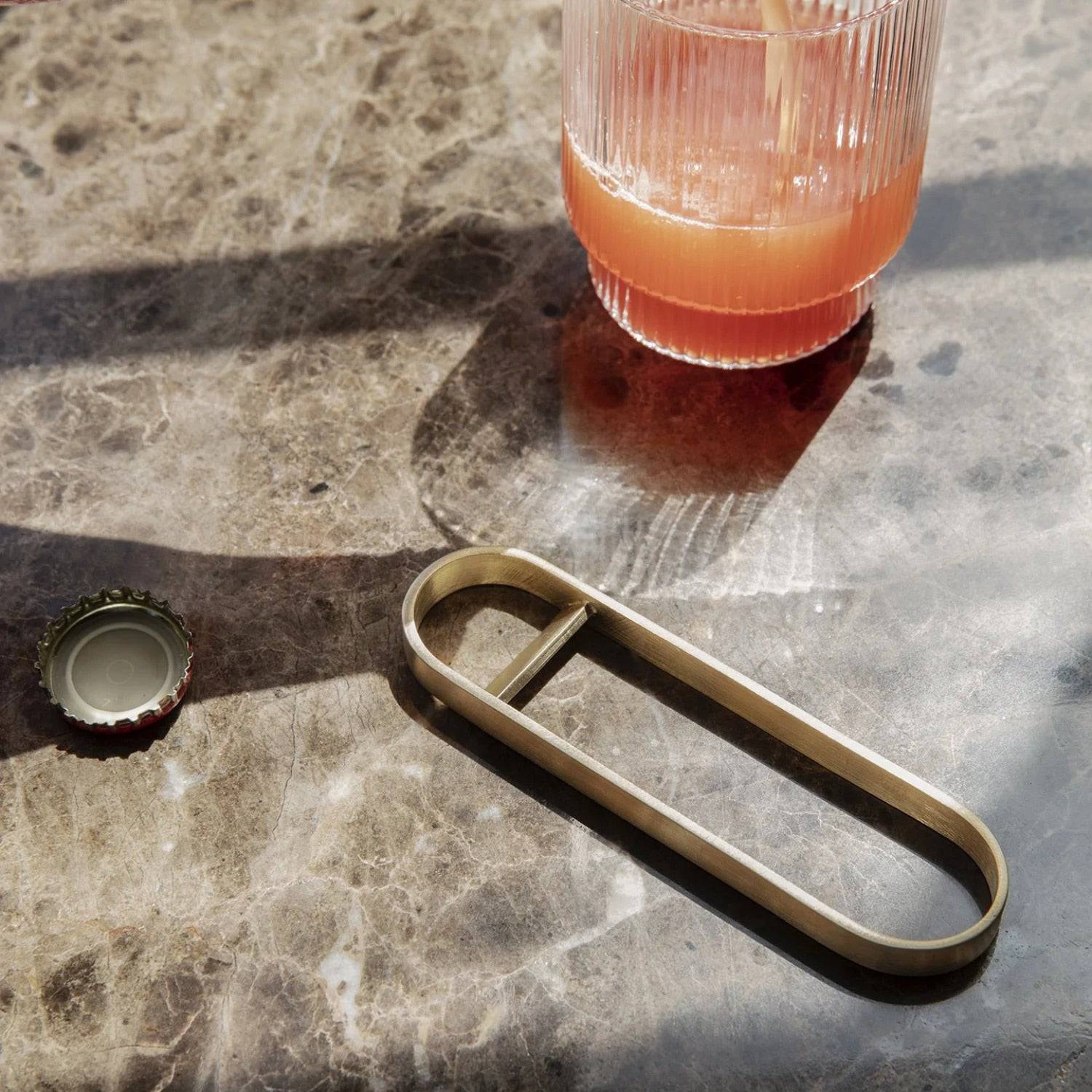 Ferm Living Fein Bottle Opener Black - KANSO#Color_Brass