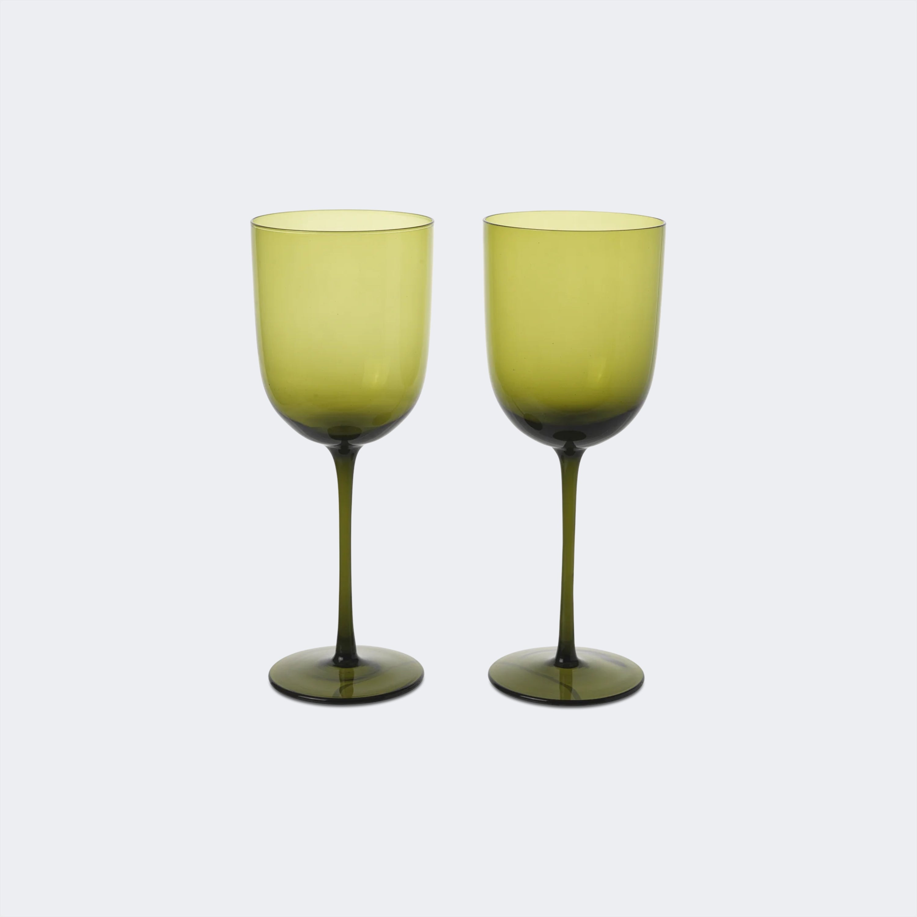 Ferm Living Host Red Wine Glasses - Set of 2 Moss Green - KANSO