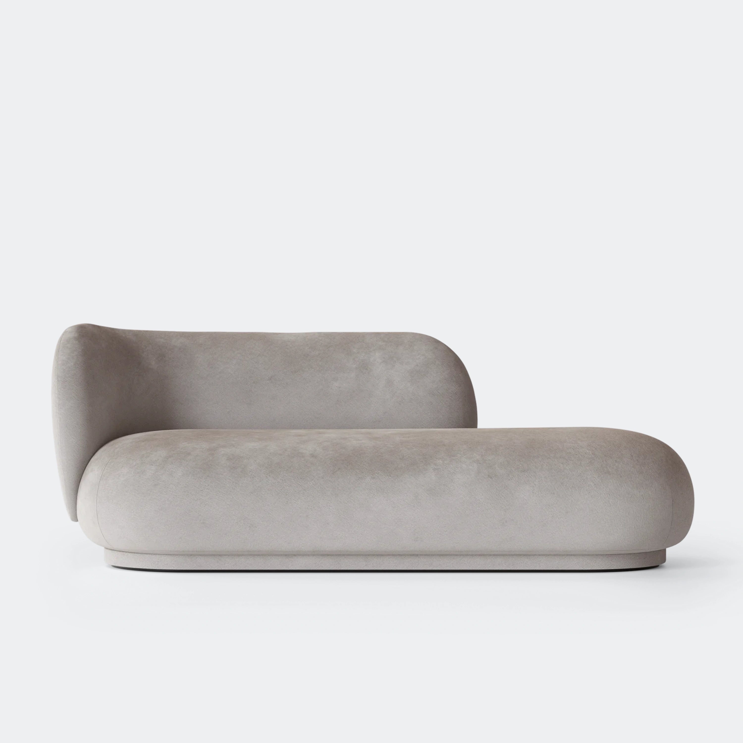 Ferm Living Rico Divan Ready To Ship Faded Velvet - Concrete - KANSO#Color_Faded Velvet - Concrete