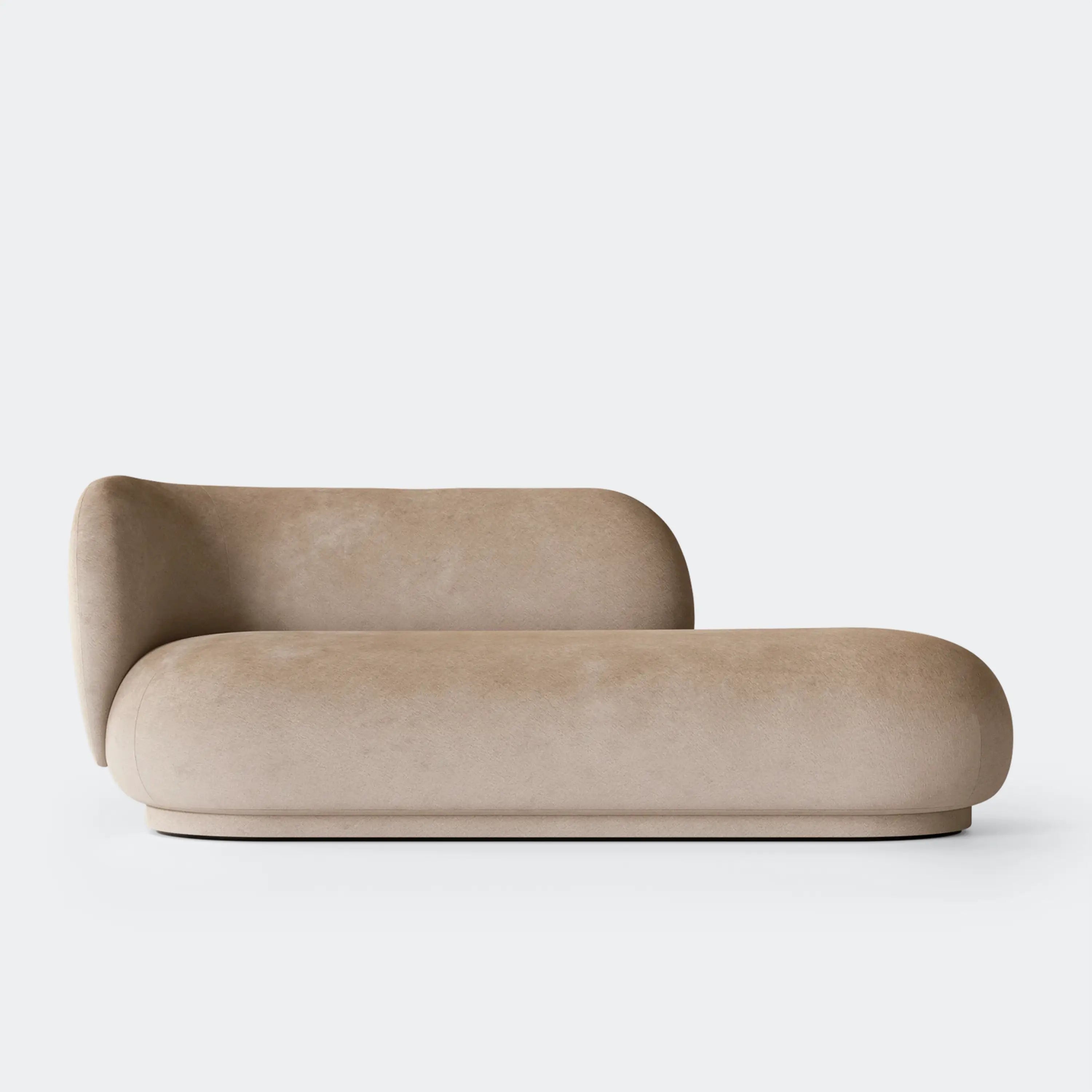 Ferm Living Rico Divan Ready To Ship Faded Velvet - Sand - KANSO#Color_Faded Velvet - Sand