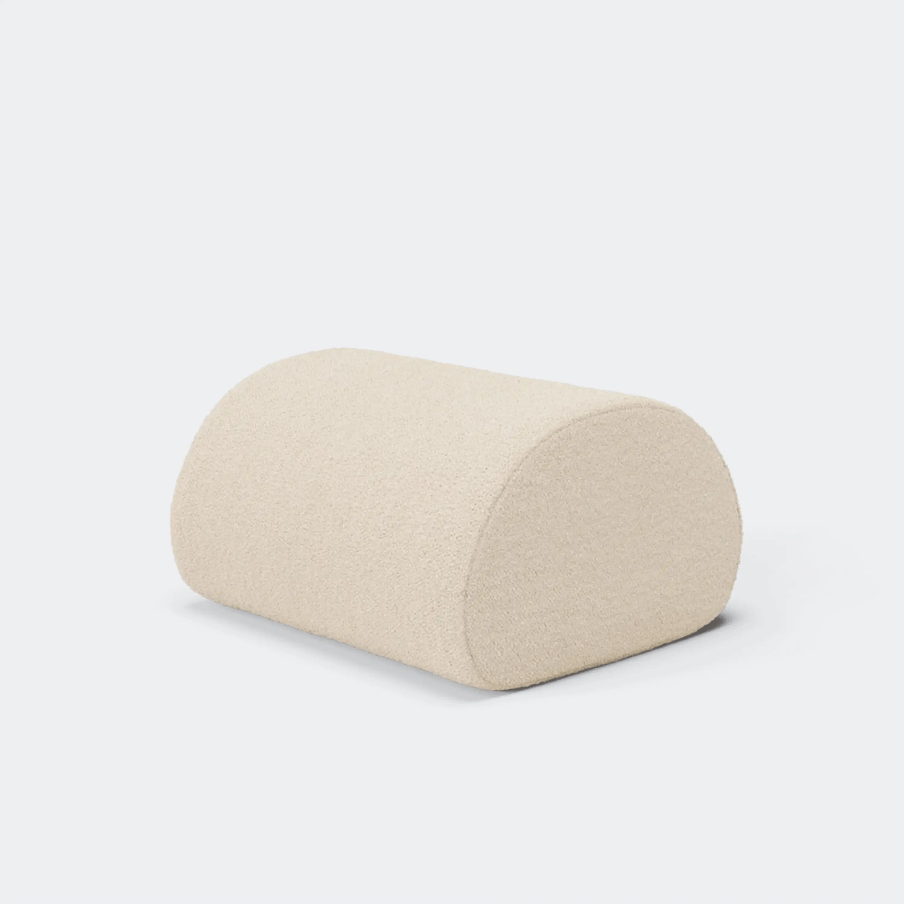 Ferm Living Rouli Pouf Pure Bouclé - Off-white - KANSO#Upholstery_Pure Bouclé - Off-white