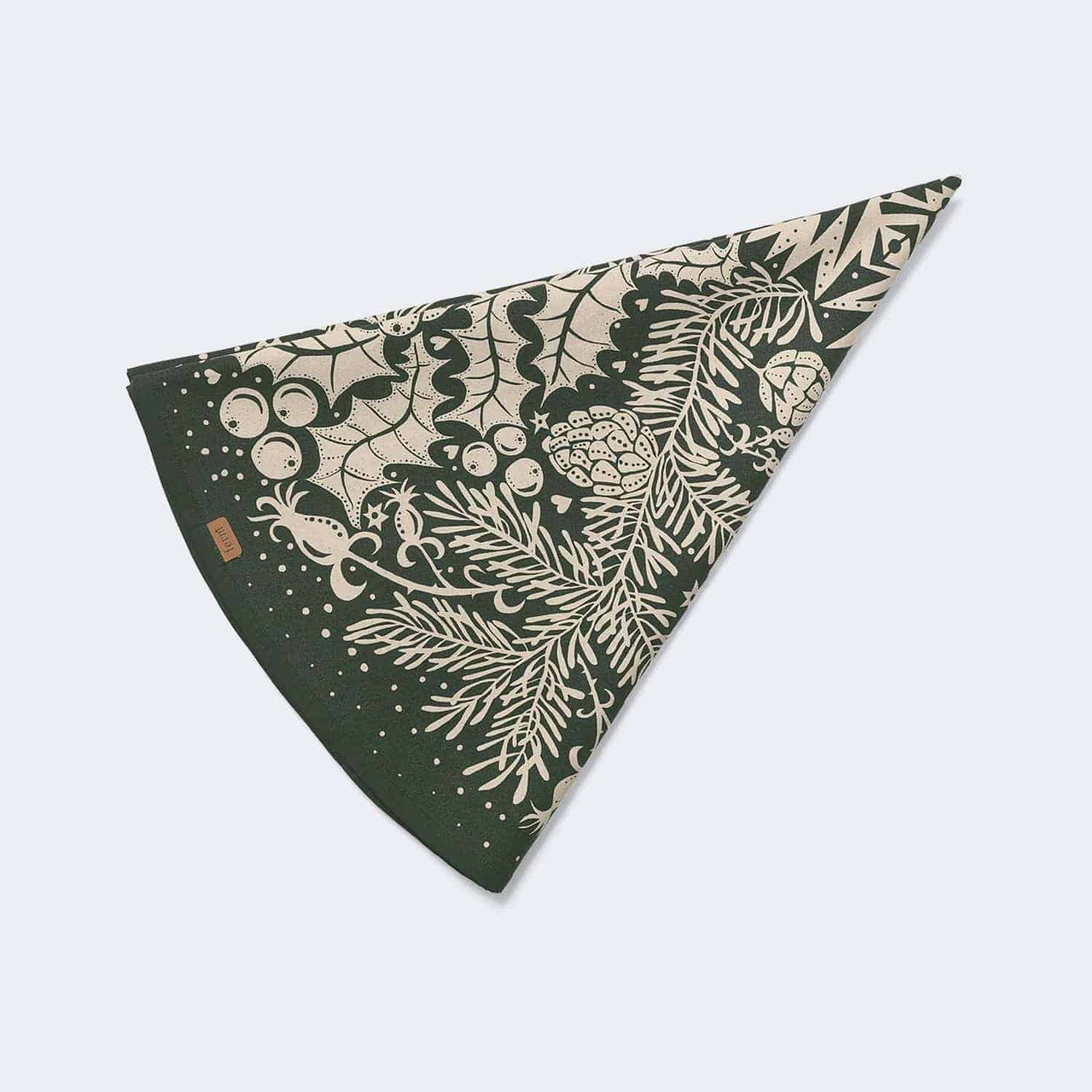 Ferm Living Winter Forest Tree Blanket Dark Green - KANSO#Color_Dark Green