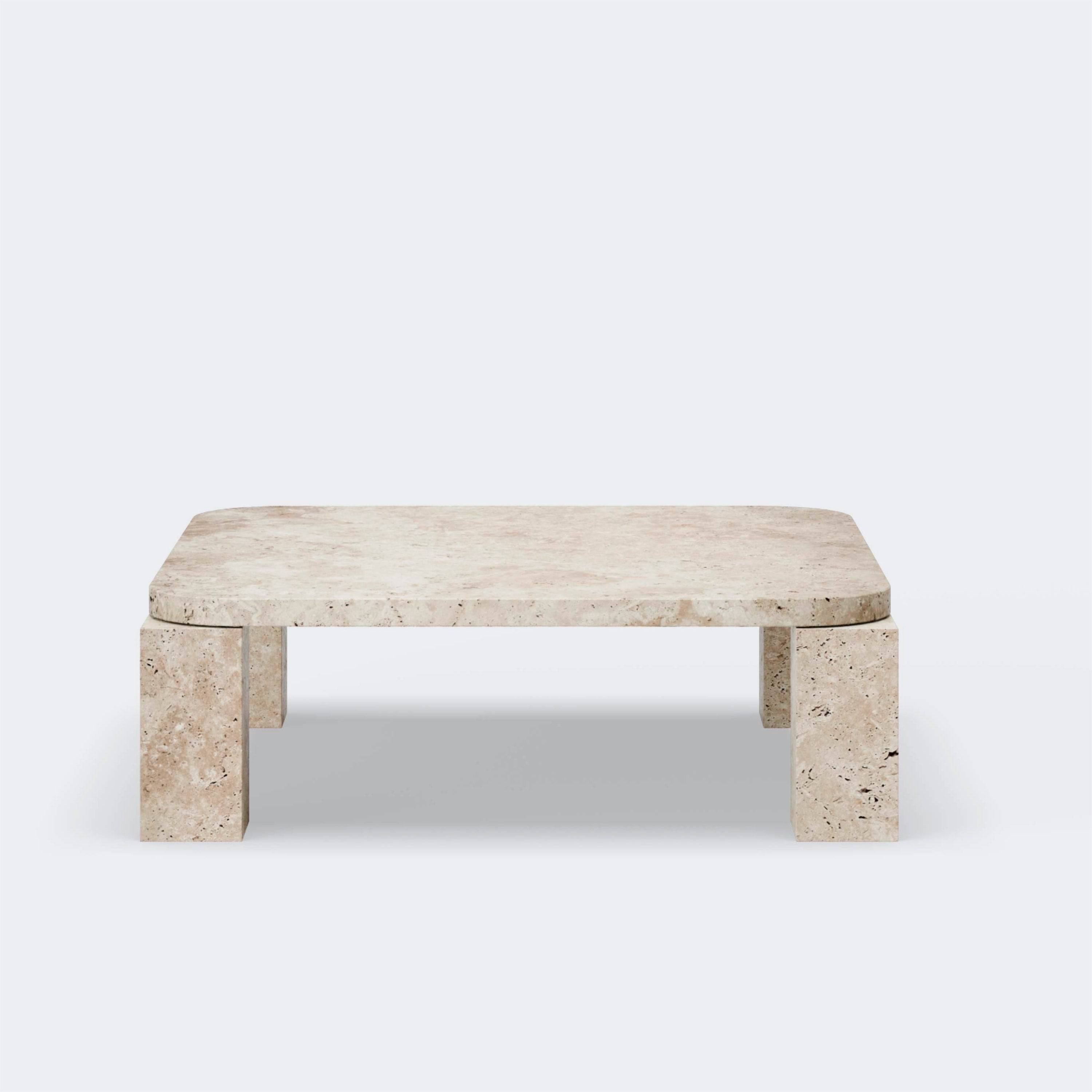 New Works Atlas Coffee Table Large Travertine - KANSO