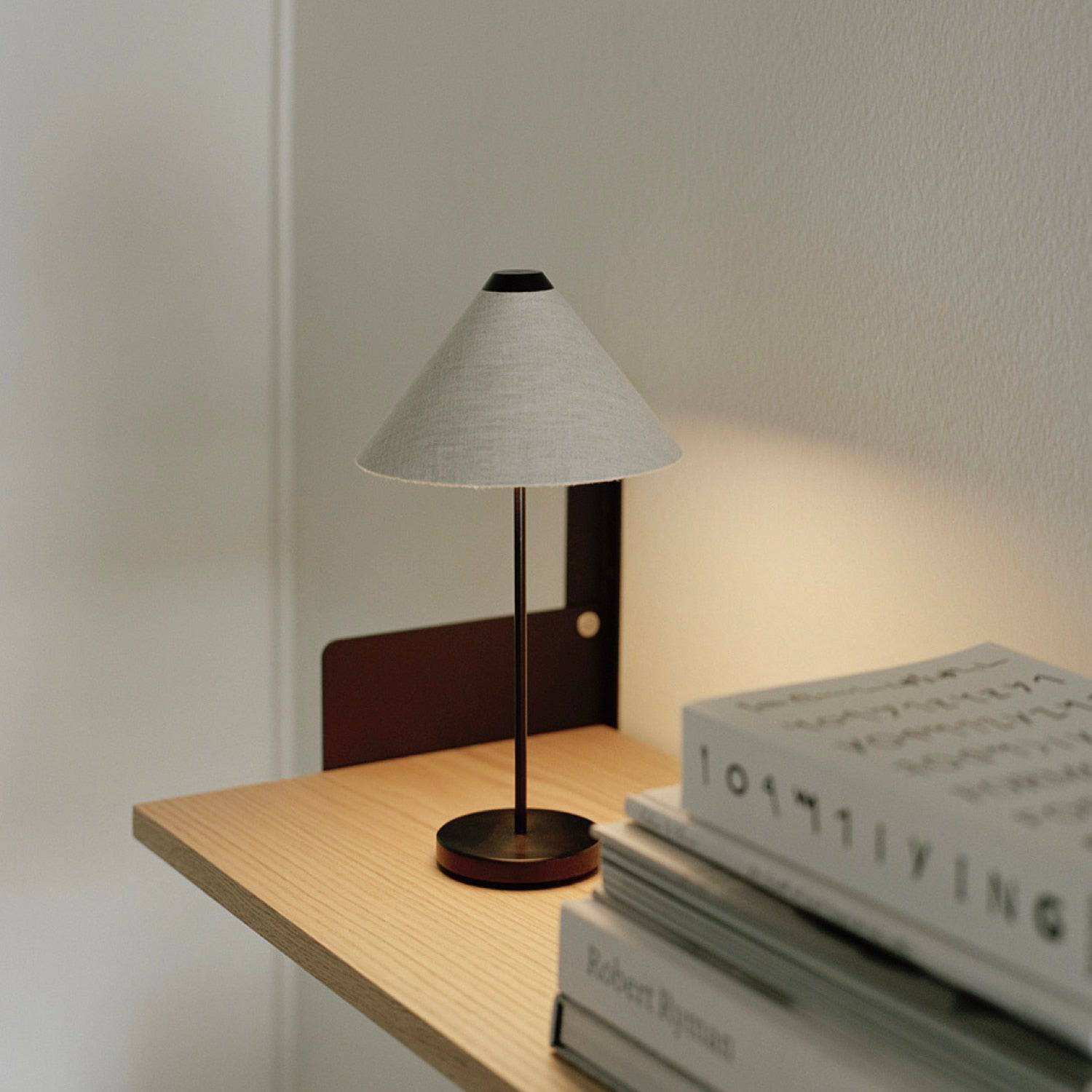 New Works Brolly Portable Table Lamp Linen - KANSO#Color_Linen