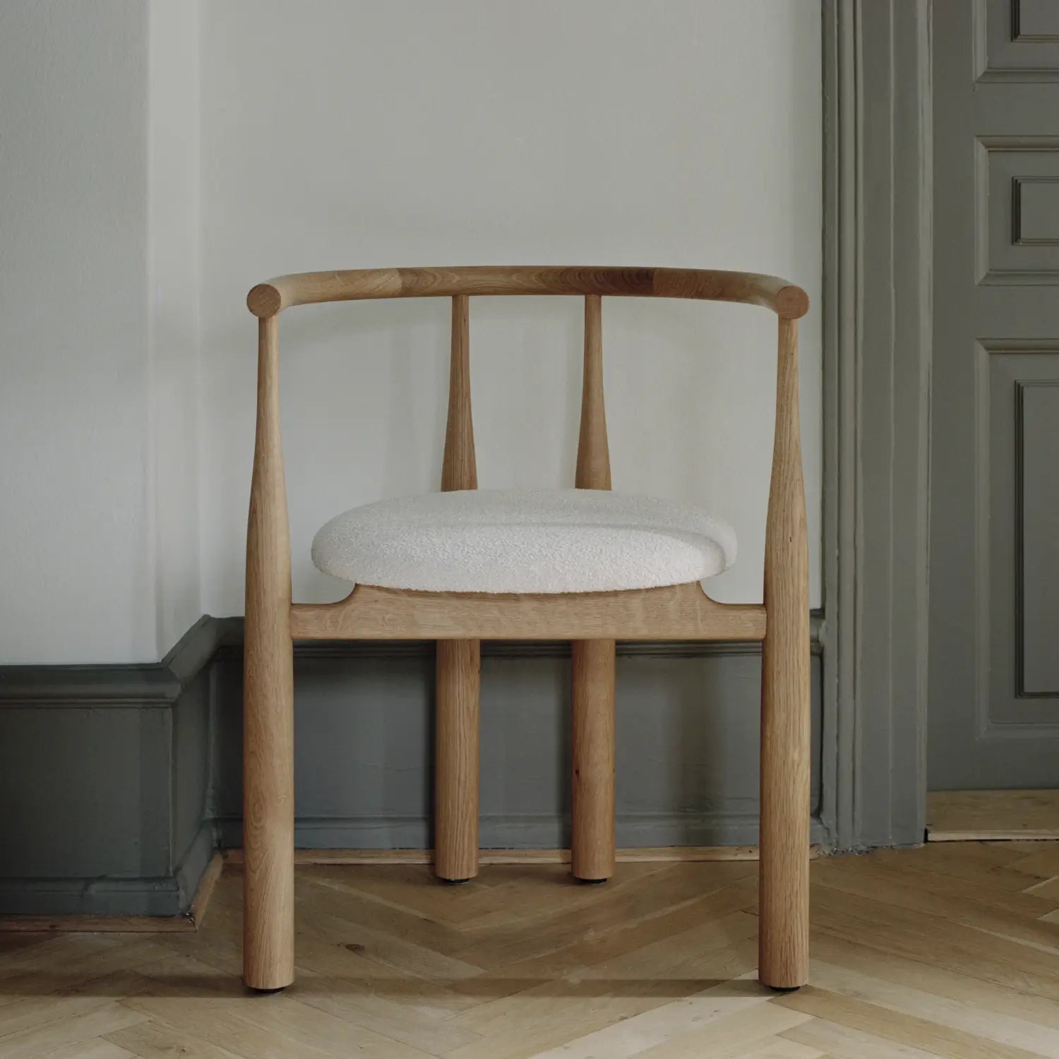 New Works Bukowski Chair 8 Weeks Oak, Lana 024 - KANSO#Frame/Fabric Color_Oak, Lana 024