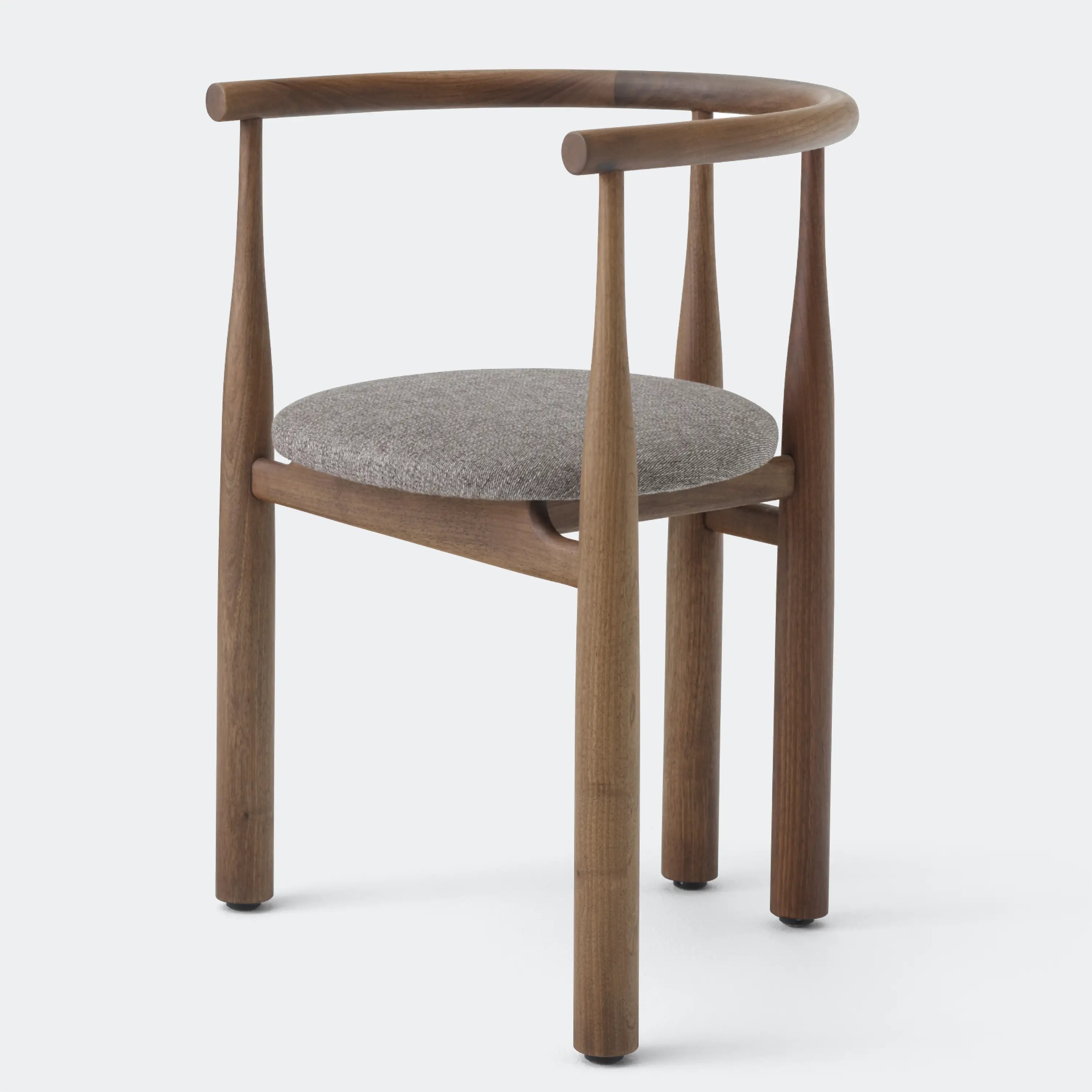 New Works Bukowski Chair 8 Weeks Walnut, Carnarvon 022 - KANSO#Frame/Fabric Color_Walnut, Carnarvon 022