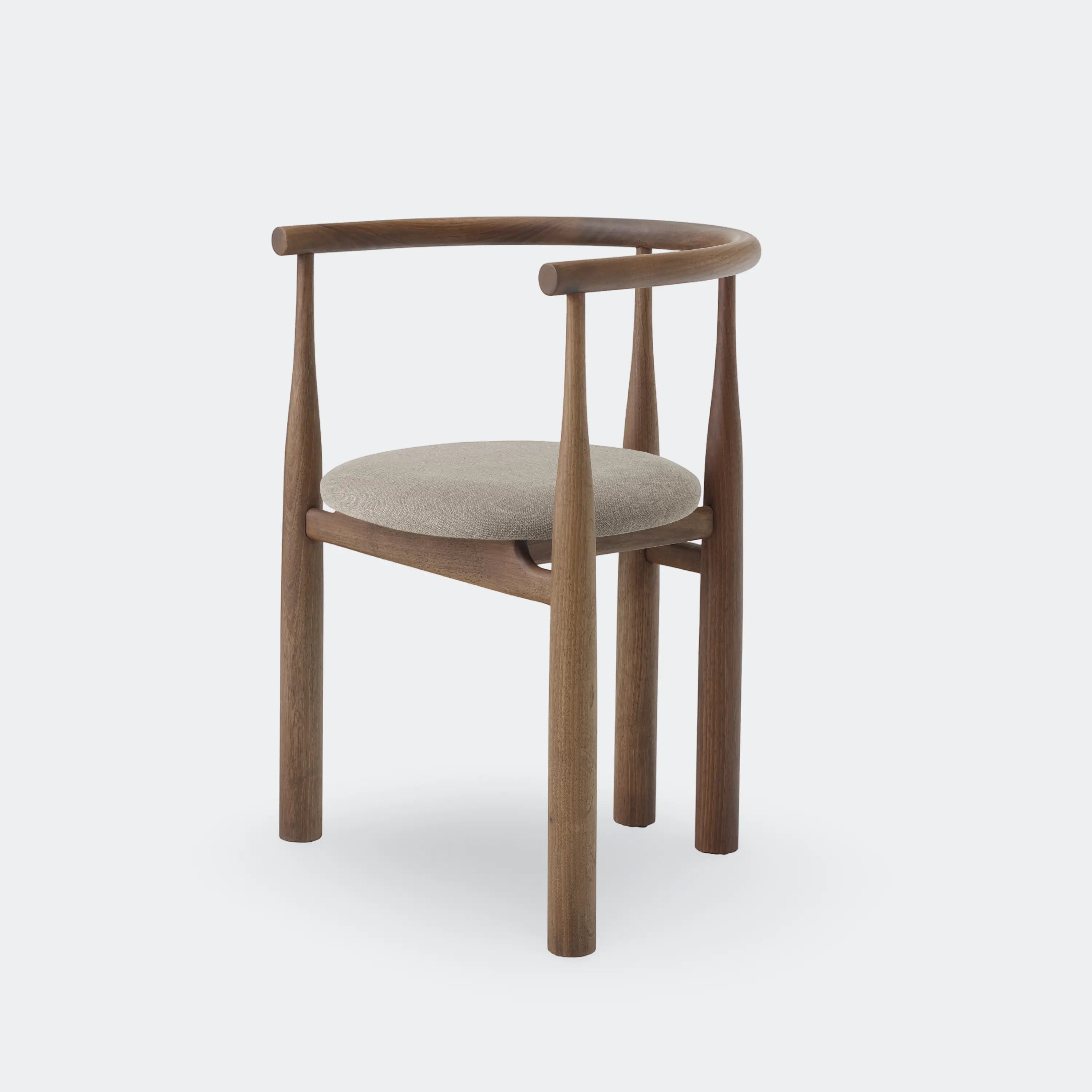 New Works Bukowski Chair Walnut w. Romo Linara 342 - KANSO