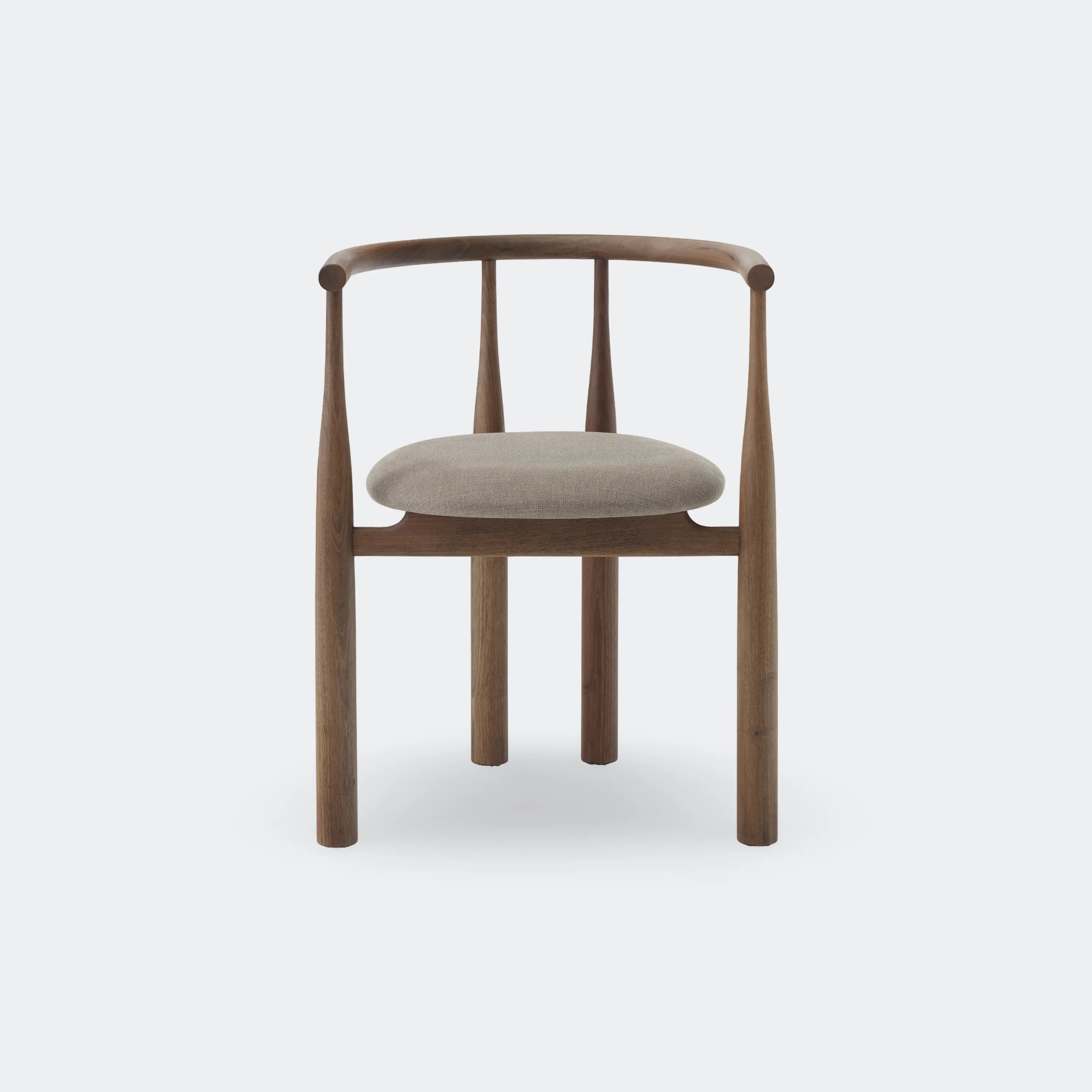 New Works Bukowski Chair Walnut w. Romo Linara 342 - KANSO