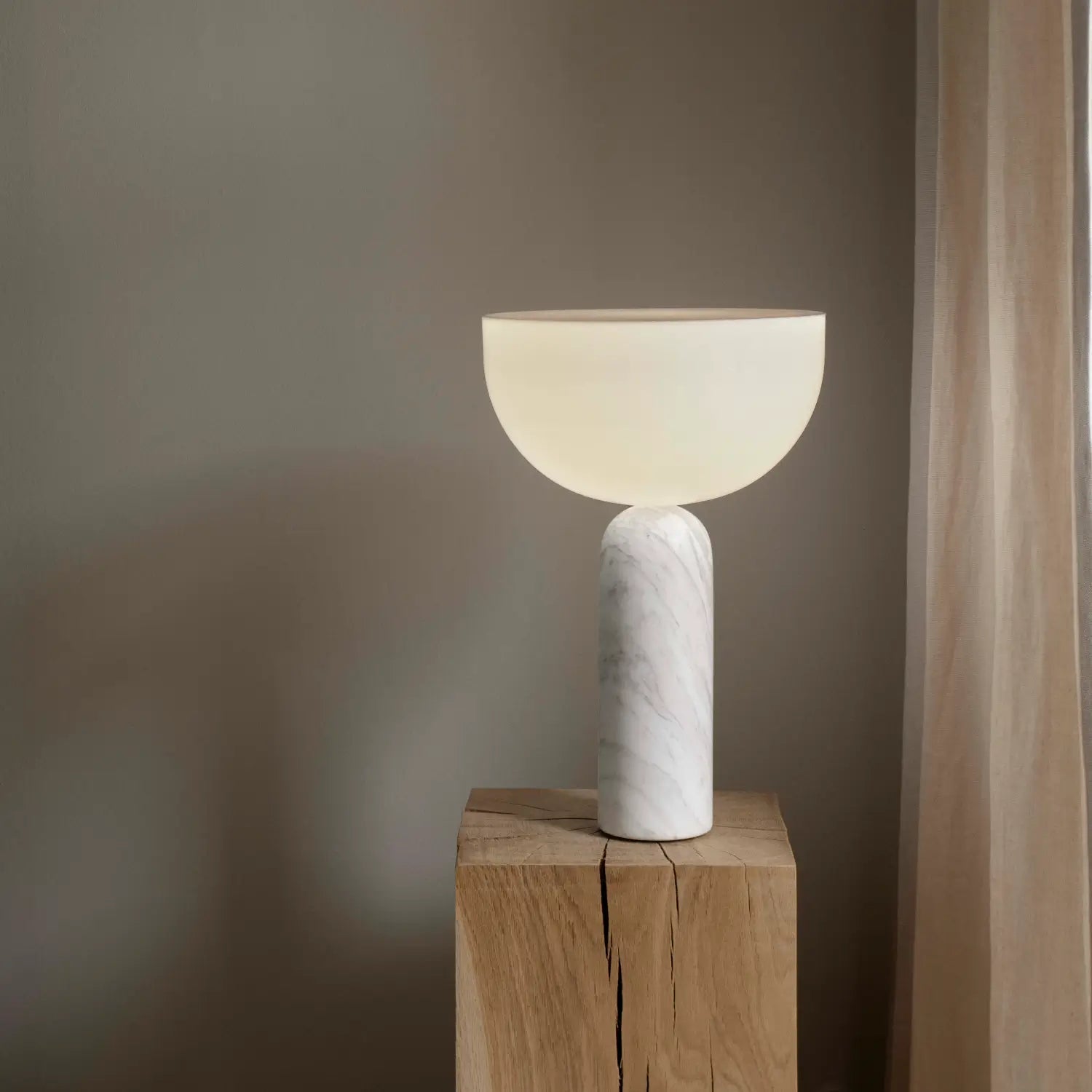 New Works Kizu Table Lamp, Large White Marble - KANSO#Color_White Marble