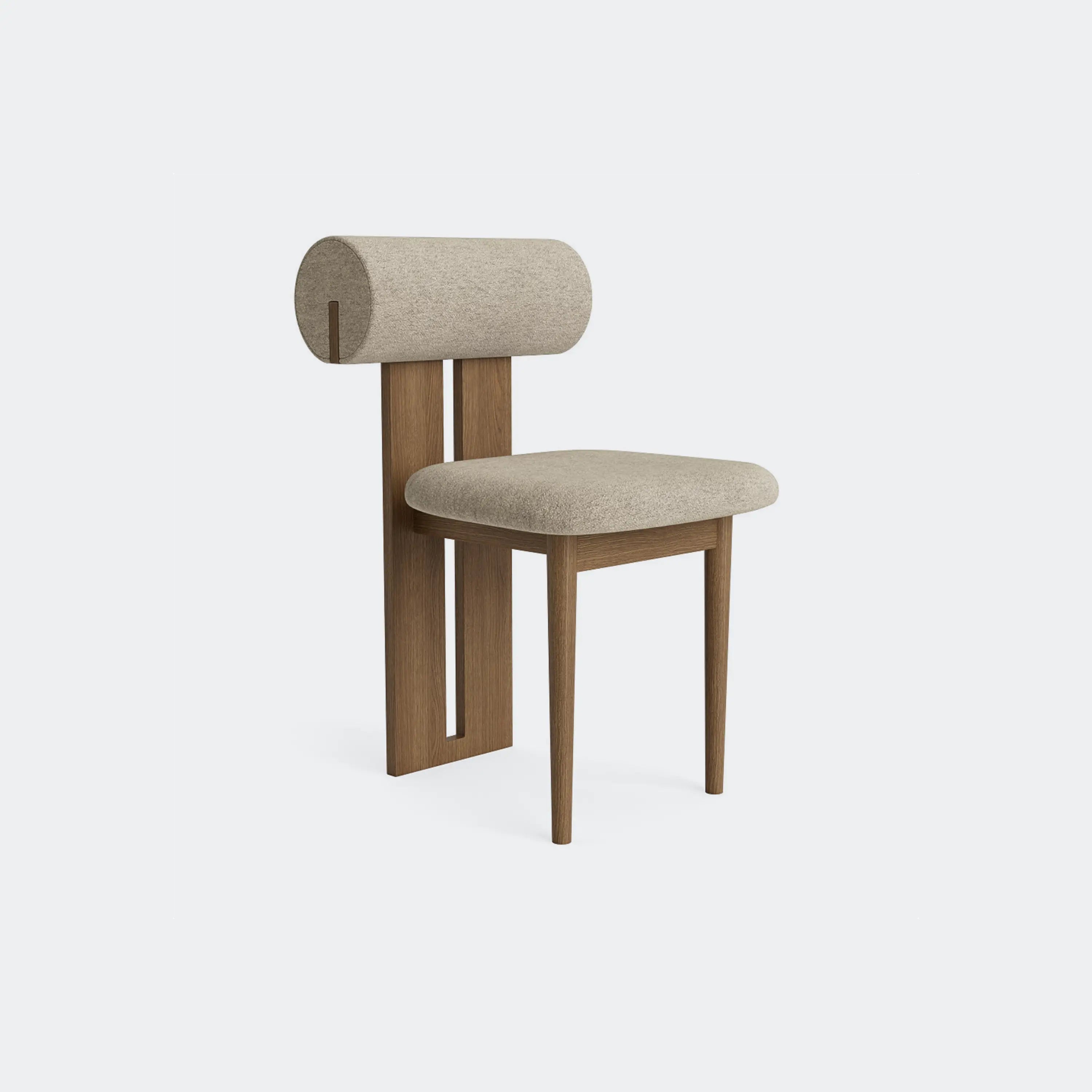 Norr11 Hippo Dining Chair Light Smoked Oak Barnum Bouclé 3 - KANSO