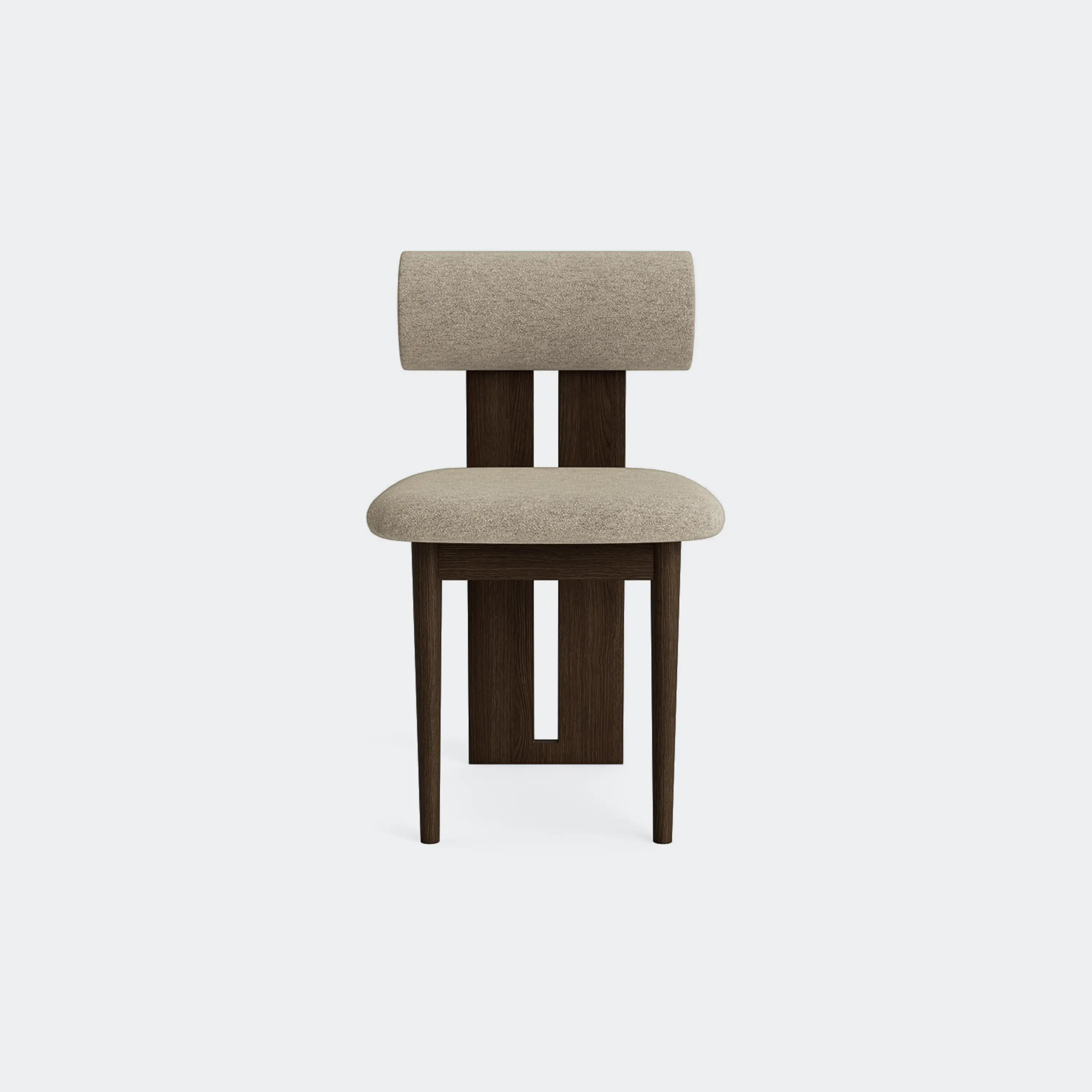 Norr11 Hippo Dining Chair Dark Smoked Oak Barnum Bouclé 3 - KANSO