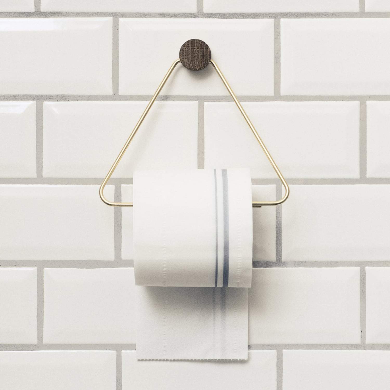 Ferm Living - Curvature Toilet Paper Holder - Black Brass